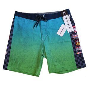 Hurley Phantom Eco NASCAR Racetrack Mens Size 31 Swim Trunks Boardshorts